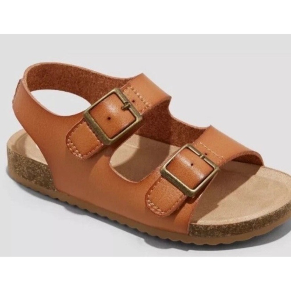 Toddler Girl Size 8 Reagan Footbed Sandals Cognac - Cat & Jack